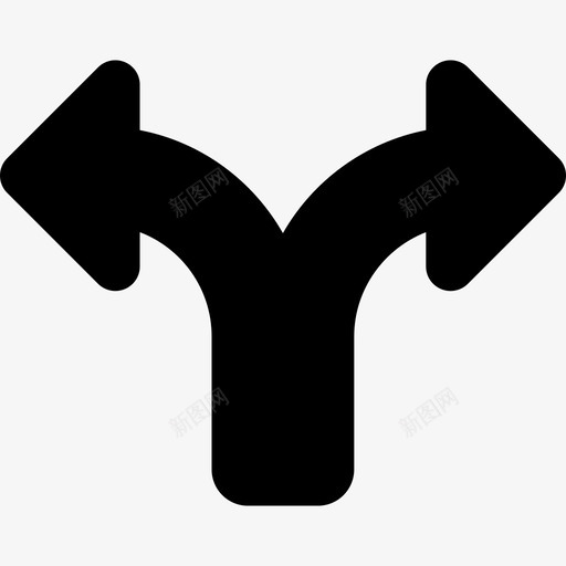 叉子箭头导航图标svg_新图网 https://ixintu.com 叉子 导航 箭头