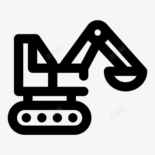 挖掘机反铲洞图标svg_新图网 https://ixintu.com 反铲 挖掘机 洞 车 运