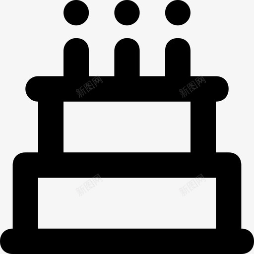 生日蛋糕面包店甜点图标svg_新图网 https://ixintu.com 甜点 生日蛋糕 面包店 食物 食物平滑线图标