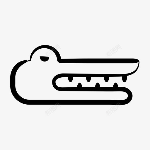 鳄鱼开曼群岛捕食者图标svg_新图网 https://ixintu.com 开曼群岛 手绘 捕食者 爬行动物 鳄鱼
