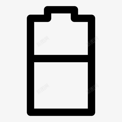 一半电池充电能量图标svg_新图网 https://ixintu.com 一半电池 充电 电力 能量