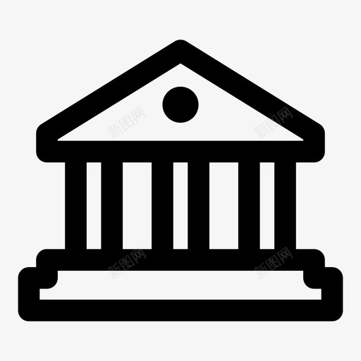 政府建筑法院图标svg_新图网 https://ixintu.com 交通 建筑 政府 法律 法院 联邦