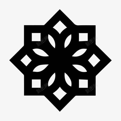 抽象的花装饰象征图标svg_新图网 https://ixintu.com 抽象的花 装饰 象征