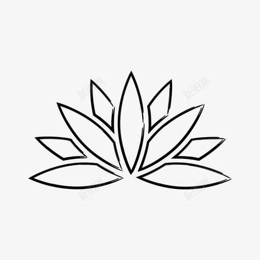 莲花女性花图标svg_新图网 https://ixintu.com 女性 花 莲花