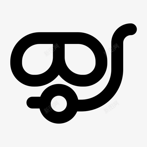 潜水面罩水上运动图标svg_新图网 https://ixintu.com 水上运动 潜水面罩