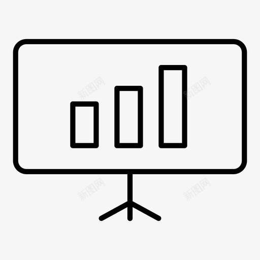 面板条形图演示结果图图标svg_新图网 https://ixintu.com 幻灯片 演示 结果图 统计 面板条形图