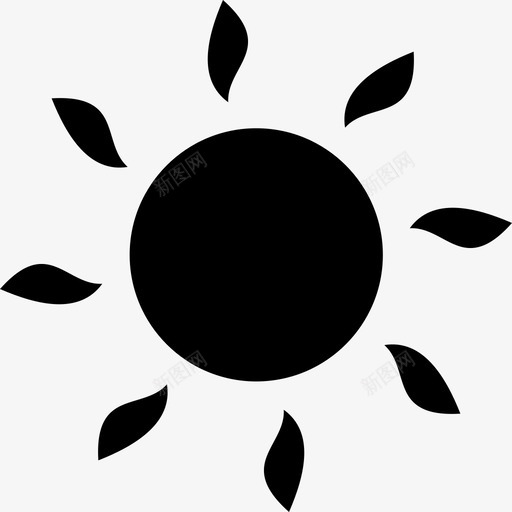 太阳能量光图标svg_新图网 https://ixintu.com 光 太阳 能量
