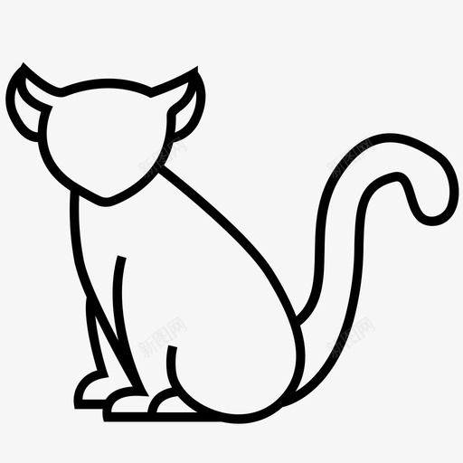 狐猴动物热带草原图标svg_新图网 https://ixintu.com 动物 热带草原 狐猴 玛基收集