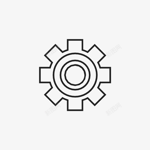 齿轮设置用户界面图标svg_新图网 https://ixintu.com 用户界面 设置 齿轮