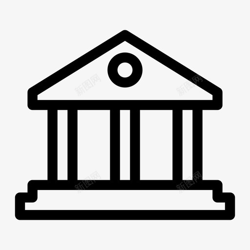 政府建筑法院图标svg_新图网 https://ixintu.com 建筑 政府 法律 法院 联邦 运输媒介