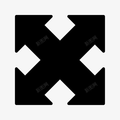 扩展定向放大图标svg_新图网 https://ixintu.com 定向 扩展 放大 通用