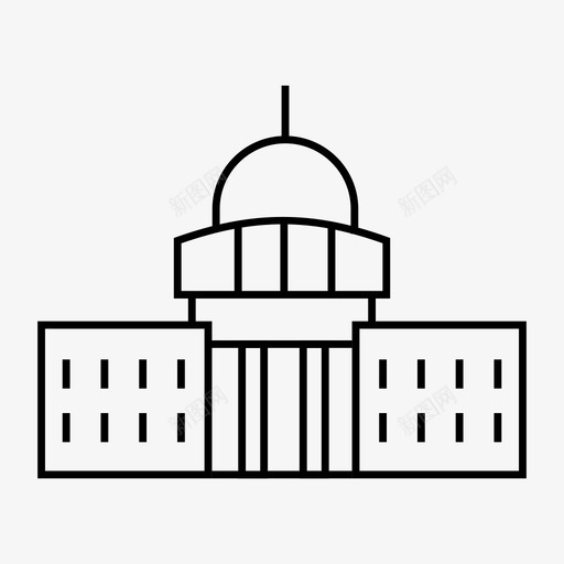 密西西比建筑地标图标svg_新图网 https://ixintu.com 地标 密西西比 建筑 旅游 纪念碑 首都世界地标线