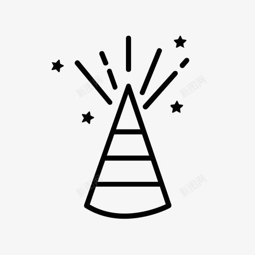 派对帽生日生日帽图标svg_新图网 https://ixintu.com 庆典 派对帽 生日 生日帽 用品