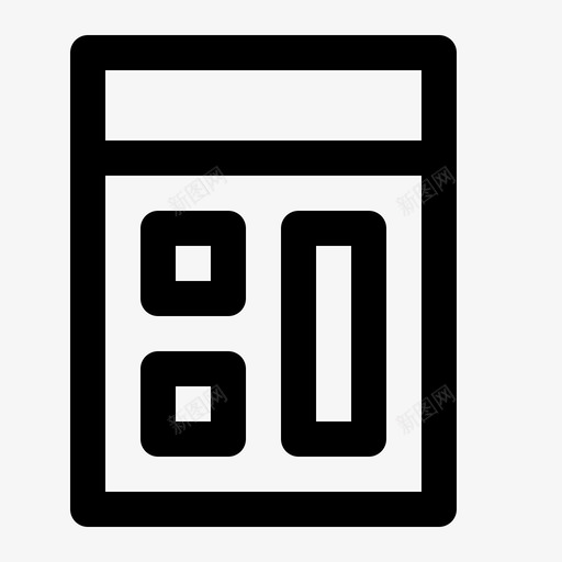 计算器计算电子设备图标svg_新图网 https://ixintu.com 便携式 商业和金融线路图标 电子设备 计算 计算器 钥匙