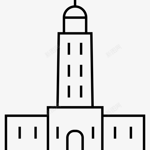 林肯建筑地标图标svg_新图网 https://ixintu.com 地标 建筑 旅游 林肯 纪念碑 首都世界地标线