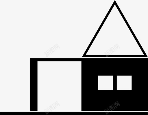 房子建筑物家图标svg_新图网 https://ixintu.com 家 庇护所 建筑物 房子