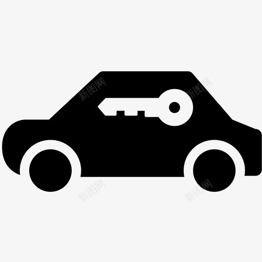 防盗器汽车锁图标svg_新图网 https://ixintu.com 安全 汽车 汽车发动机仪表板灯固态风格 锁 防盗器