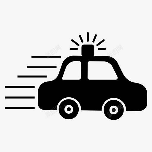 警察交通工具图标svg_新图网 https://ixintu.com 交通工具 警察