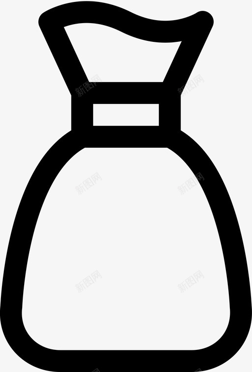 袋子银行钱图标svg_新图网 https://ixintu.com 包裹 户外露营 袋子 钱 银行