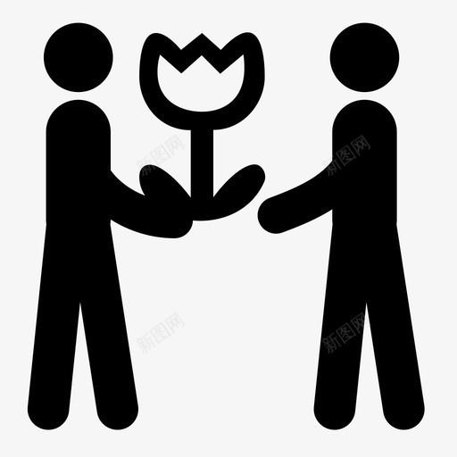 送货花盒子快递图标svg_新图网 https://ixintu.com 包装 发货 快递 盒子 送货花