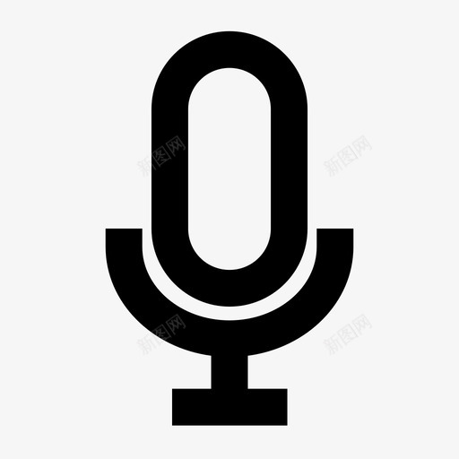 麦克风声音基本图标svg_新图网 https://ixintu.com 基本图标 声音 麦克风