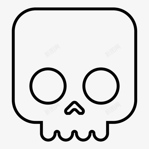 颅骨图标svg_新图网 https://ixintu.com 颅骨