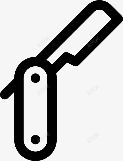 直刃理发师胡须图标svg_新图网 https://ixintu.com 剃须刀 户外露营 理发 理发师 直刃 胡须