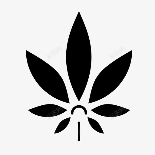 大麻大麻叶图标svg_新图网 https://ixintu.com 大麻 大麻叶