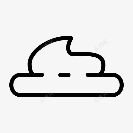 奶油冰淇淋甜品图标svg_新图网 https://ixintu.com 冰淇淋 奶油 甜品 酸奶