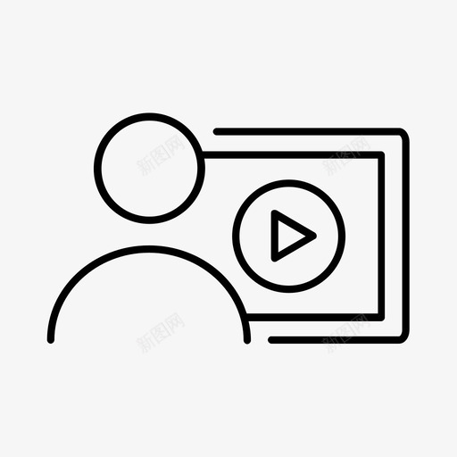 视频讲座在线学习学校图标svg_新图网 https://ixintu.com 在线学习 学校 视频讲座