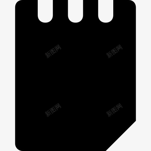 笔记本记事本文具图标svg_新图网 https://ixintu.com 书写板 学校和教育字形图标 文具 笔记本 记事本