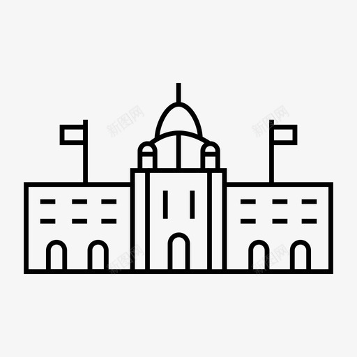 美国之旅建筑地标图标svg_新图网 https://ixintu.com 地标 建筑 旅游 纪念碑 美国之旅 首都世界地标线