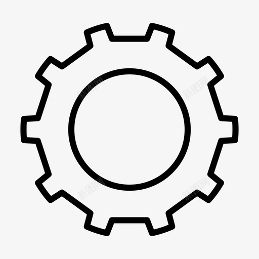 齿轮设置符号图标svg_新图网 https://ixintu.com 符号 设置 齿轮