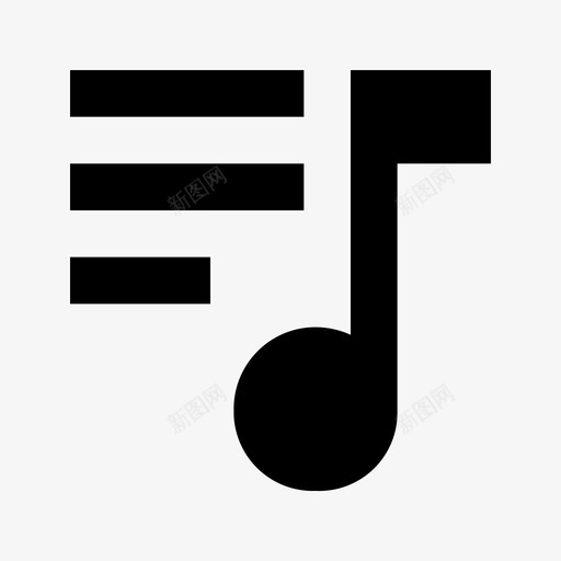 音乐队列列表播放器图标svg_新图网 https://ixintu.com 列表 实界面 播放器 用户界面 音乐队列