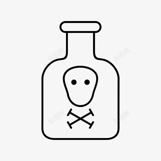 化学品烧瓶有毒图标svg_新图网 https://ixintu.com 化学品 教育2 有毒 烧瓶