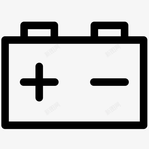 汽车电池终端汽车图标svg_新图网 https://ixintu.com 汽车 汽车发动机仪表板灯 汽车电池 终端