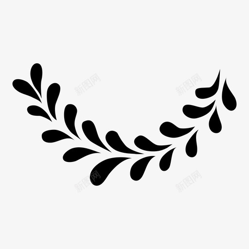 树枝丝带图标svg_新图网 https://ixintu.com 丝带 树枝
