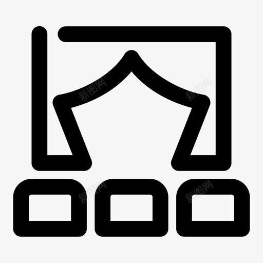 剧院电影院电影图标svg_新图网 https://ixintu.com 剧院 场所 演出 电影 电影院 舞台