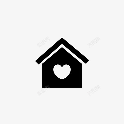 爱家情心图标svg_新图网 https://ixintu.com 心 情 爱家