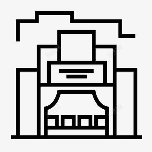 剧院大屏幕电影厅图标svg_新图网 https://ixintu.com 剧院 城市 城市元素 大屏幕 电影 电影厅
