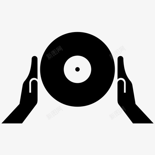 乙烯基唱片唱片专辑图标svg_新图网 https://ixintu.com dj 专辑 乙烯基唱片 唱片 声音 音乐 音频