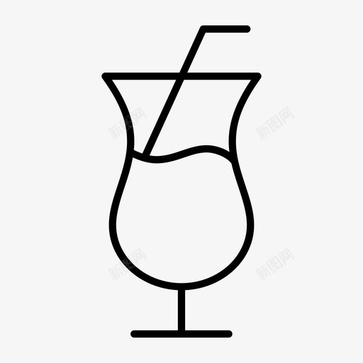饮料玻璃杯果汁图标svg_新图网 https://ixintu.com 咖啡清淡 果汁 橙汁 玻璃杯 饮料
