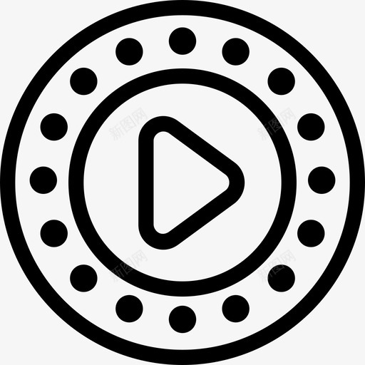 媒体播放器电影多媒体图标svg_新图网 https://ixintu.com 多媒体 媒体播放器 电影 视频播放器 酒店平滑线图标