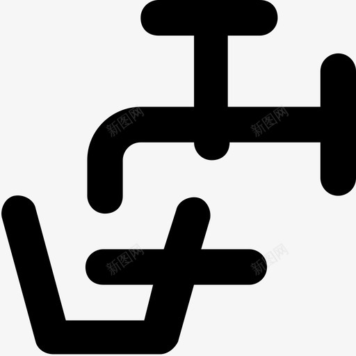 水饮用水水龙头图标svg_新图网 https://ixintu.com 水 水龙头 符号平滑线图标 饮用水