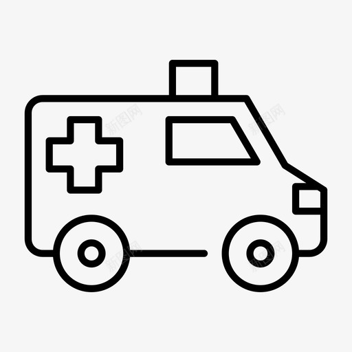 救护车急救车医疗车图标svg_新图网 https://ixintu.com 医疗车 急救车 救护车 救援车 车辆 运输工具