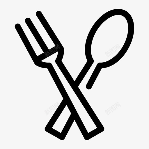 餐厅餐具食物图标svg_新图网 https://ixintu.com 厨房工具 咖啡厅 银器 食物 餐具 餐厅