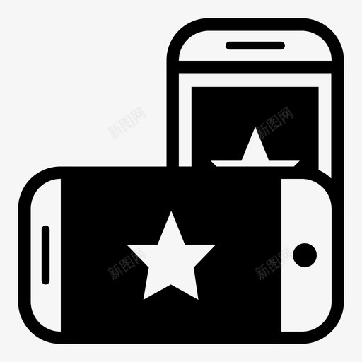 智能手机之星最爱样机图标svg_新图网 https://ixintu.com 智能手机之星 智能手机样机2 最爱 样机