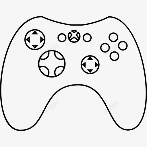 XboxGamepad技术智能设备图标svg_新图网 https://ixintu.com XboxGamepad 技术 智能设备
