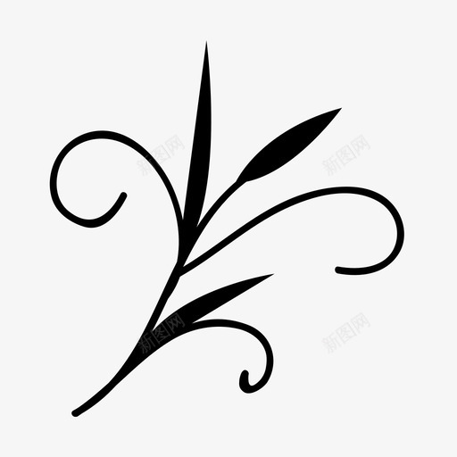 叶枝绿图标svg_新图网 https://ixintu.com 叶 枝 植物 绿