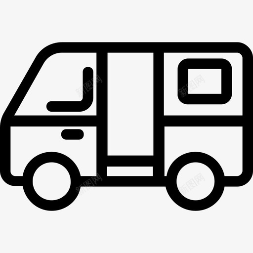 货车长途汽车送货车图标svg_新图网 https://ixintu.com 公共汽车 汽车平滑线图标 货车 送货车 长途汽车